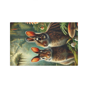Microfiber Coffee/Tea Towel — Rainforest Sumatran Striped Rabbits