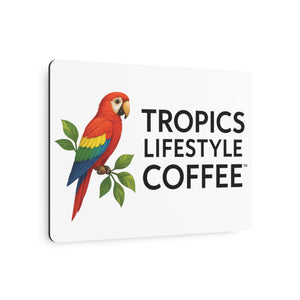 Metal Art Sign/Wall Decor — Tropics Lifestyle Coffee Parrot Logo