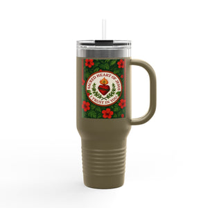 Religious Insulated Travel Mug, 40oz / Sacred Heart of Jesus - Perfect for Outdoor Adventures