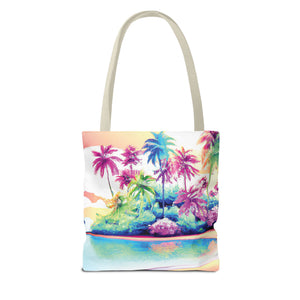 Watercolor Beach Tote Bag - 3 Sizes