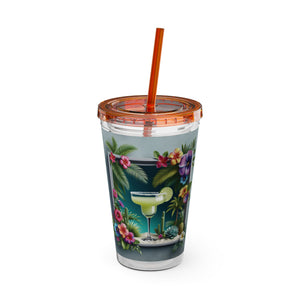 Tropical Tumbler with Straw | 16 oz: Tropical Margarita