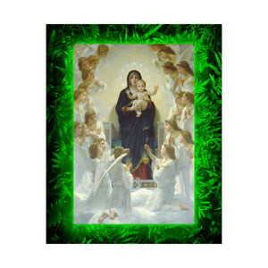 Matte Religious Poster — Mary and the Angels Christian Art Print