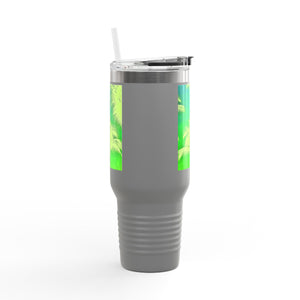 Insulated Travel Mug, 40oz / Palm Glow Green - Perfect for Outdoor Adventures