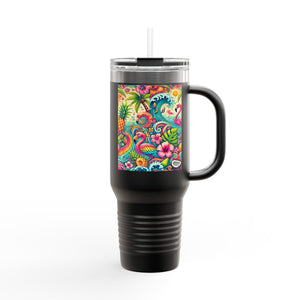 Flamingo Funday Insulated Travel Mug - 40oz - Perfect for Outdoor Adventures