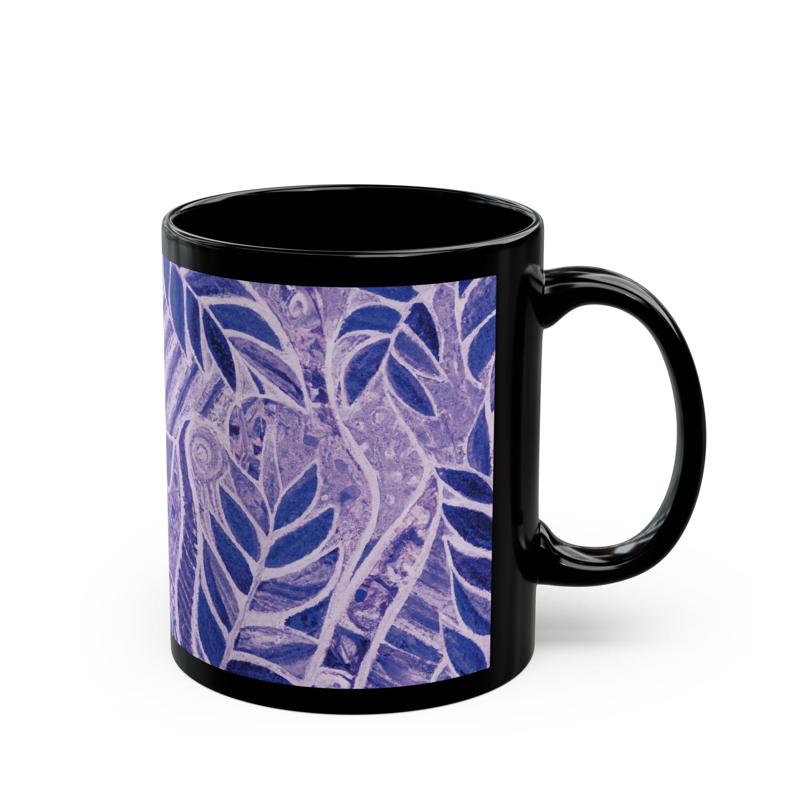 Black Coffee Mug - Amazon Whimsy, Purple