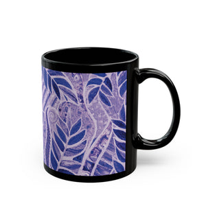 Black Coffee Mug - Amazon Whimsy, Purple