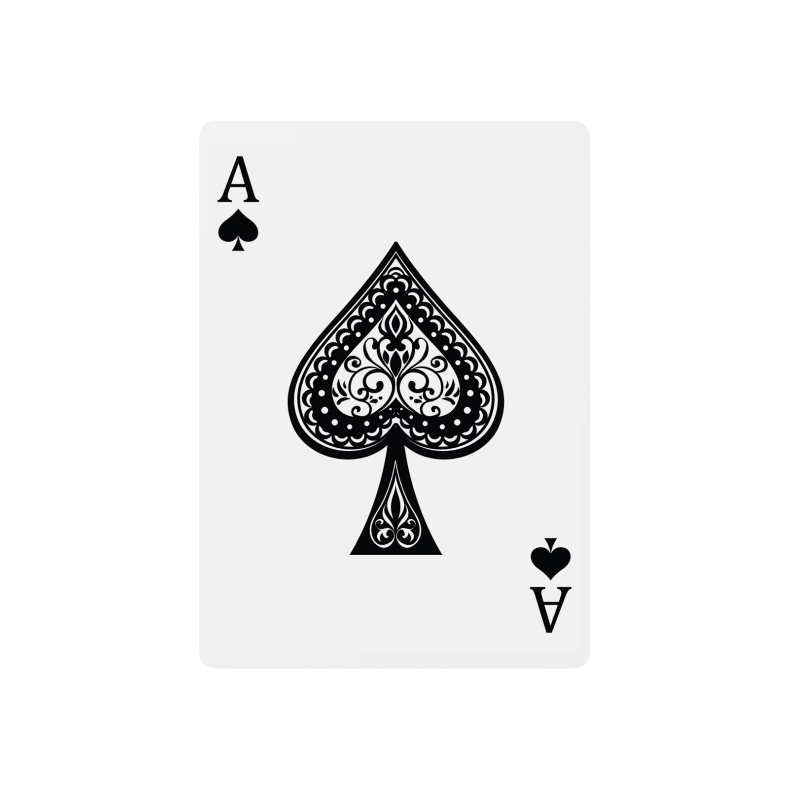 Poker-Sized Playing Cards - White Nautilus Trio, dark green