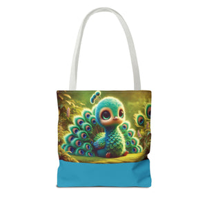 Baby Peacock Trio Tote Bag - 3 Sizes