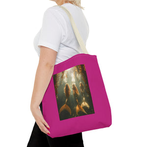 Three Mermaid Sisters, Pink ote Bag - 3 Sizes