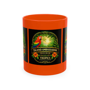 Tropical Parrot Coffee Mug — "Island Ambassador" Ceramic Cup