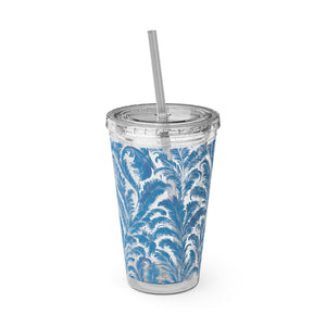 Tropical Tumbler with Straw | 16 oz: Rocco Blues