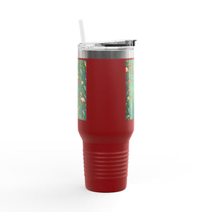 Flamingos and Parrots Insulated Travel Mug - 40oz - Perfect for Outdoor Adventures