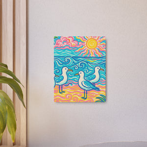 Metal Art Sign/Wall Decor ~ Seagulls on the Beach