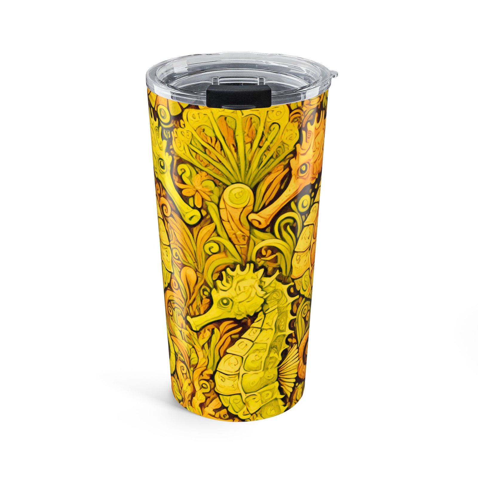 20oz Tumbler ~ Seahorse Trio Yellow Insulated Travel Cup