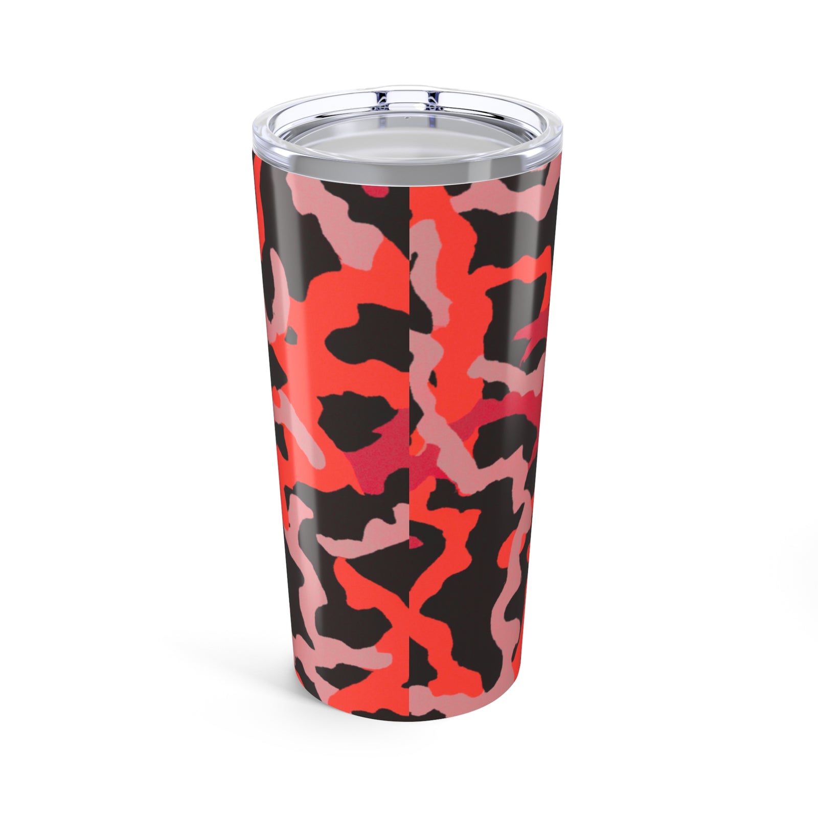 20oz Tropical Glossy Tumbler / Coral Threads Red