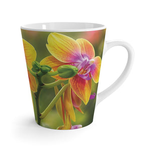 Fiesta Orchid Latte Mug — Floral Coffee Cup 12 oz