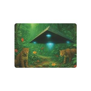 Metal Art Sign — Jungle UFO & Jaguar