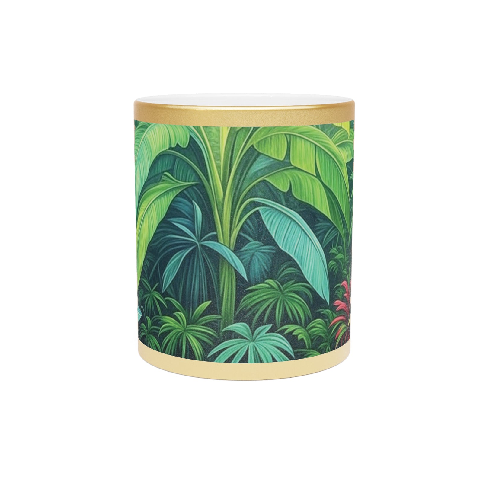 Tropical Metallic Mug, Gold or Silver - Rainforest Sleeping Spot