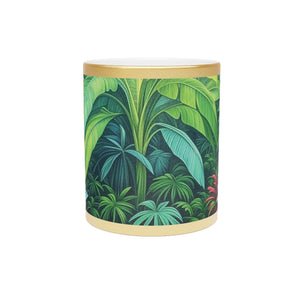 Tropical Metallic Mug, Gold or Silver - Rainforest Sleeping Spot