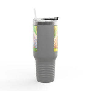 Insulated Travel Mug, 40oz / Baby White Peacock - Perfect for Outdoor Adventures