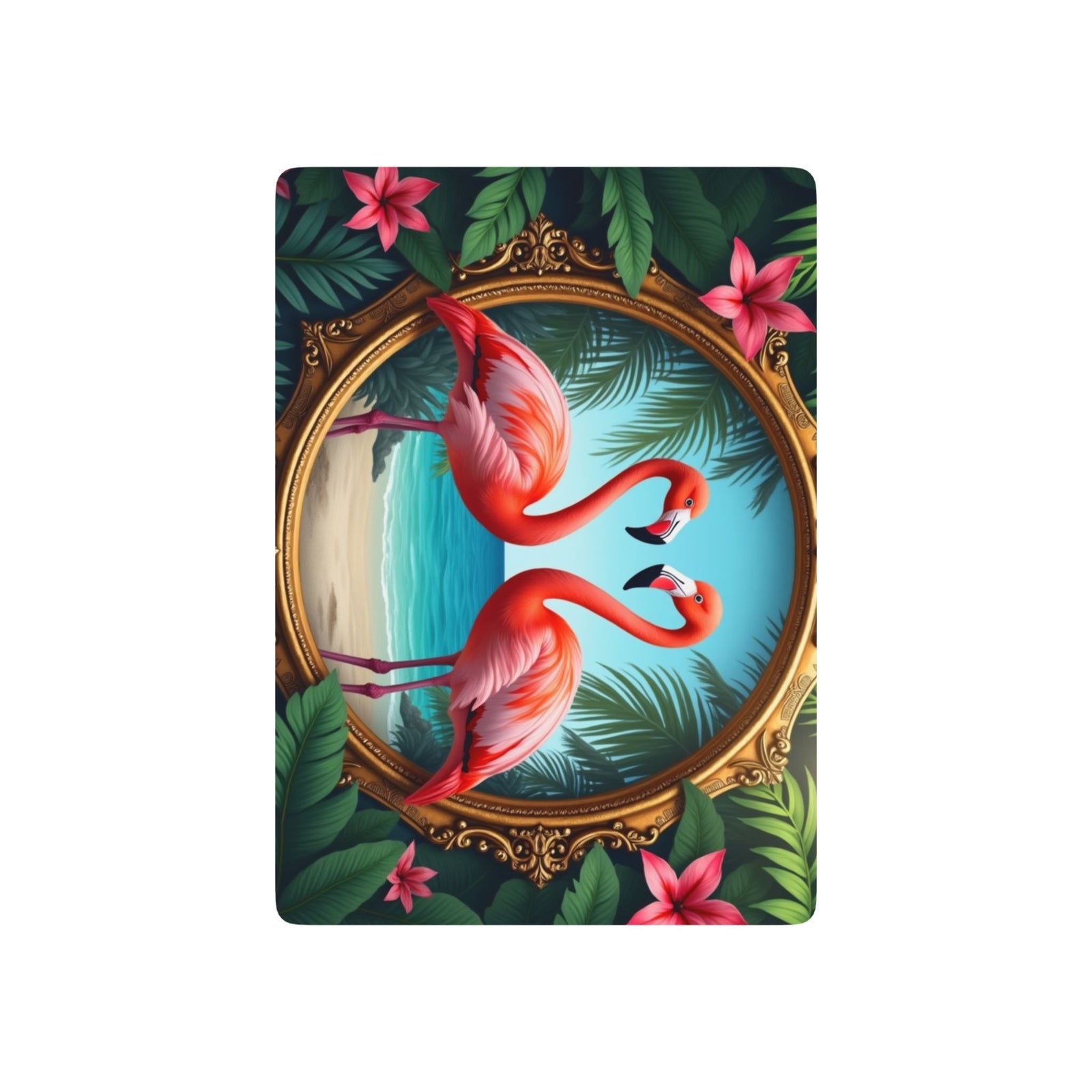Poker Playing Cards - Framed Flamingos