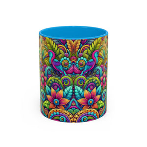 Accent Color Coffee Mug, Many Colors - 11oz & 15oz / Rainforest Music