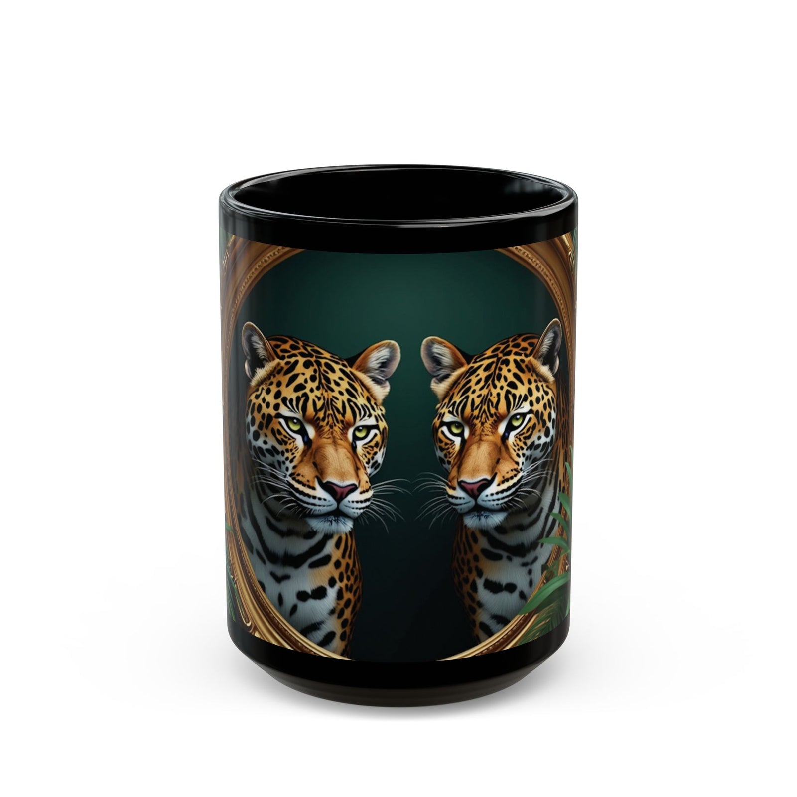 Black Coffee Mug - Framed Jaguars