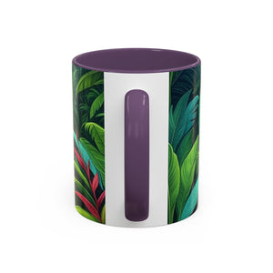 Accent Coffee Mug (11, 15oz), 8 Colors - Rainforest Sleeping Spot