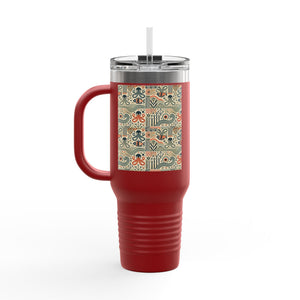 Insulated Travel Mug, 40oz / Mid-Century Octopus - Perfect for Outdoor Adventures