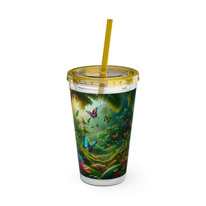 Tropical Tumbler with Straw | 16 oz: Butterflies in a Dell