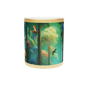 Tropical Metallic Mug, Gold or Silver: Flight School