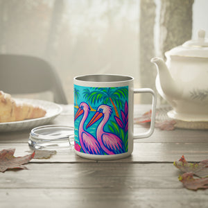 Tropical Insulated Coffee Mug: Pelican Friends