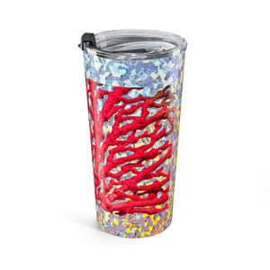 20oz Tumbler – Disco Red Coral Glitter Travel Cup