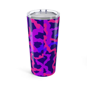 20oz Tropical Glossy Tumbler / Coral Threads Heatwave