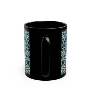 Black Coffee Mug - Twisted Aqua Octopus