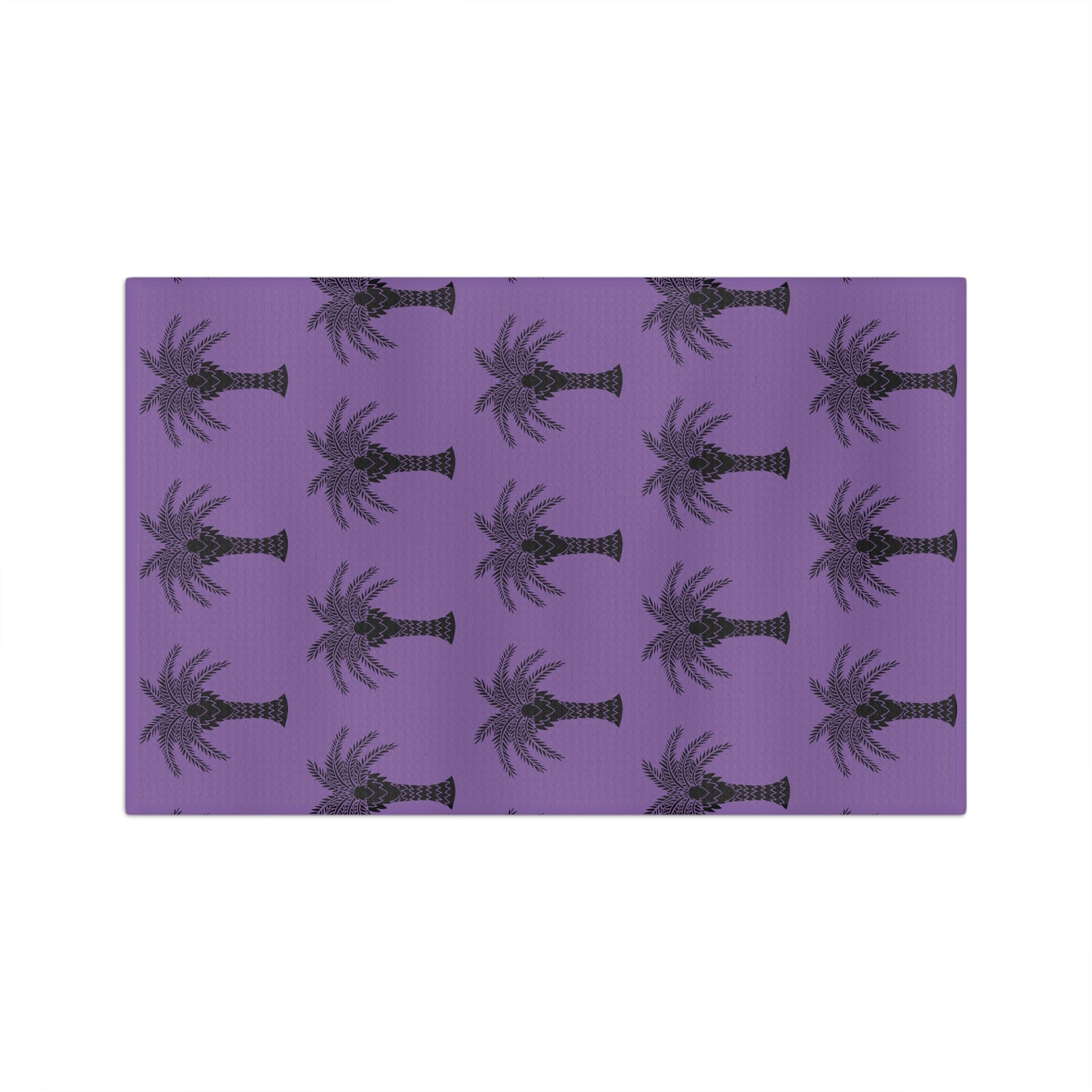 Tropical Microfiber Coffee/Tea Towel – Art Deco Palms, Lt. Purple
