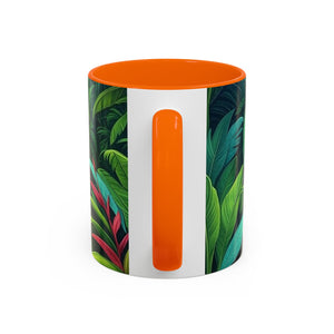 Accent Coffee Mug (11, 15oz), 8 Colors - Rainforest Sleeping Spot