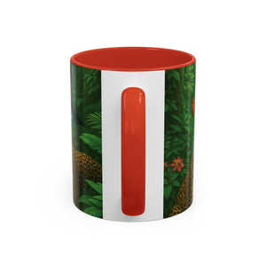 Accent Coffee Mug (11, 15oz), 8 Colors - UFO and Jaguars