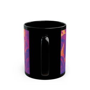 Black Coffee Mug - Palm Serenity, Pop