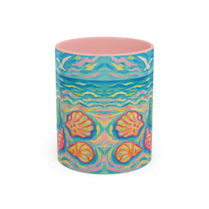 Accent Coffee Mug (11, 15oz), 8 Colors - Glow Seashells