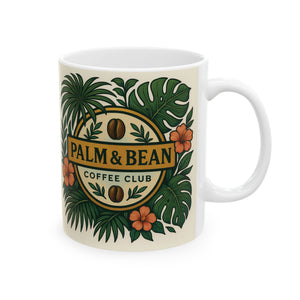 Ceramic White Mug - Palm & Bean Coffee Club