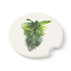 Soapstone Car Coaster - Palm Frond Cascade