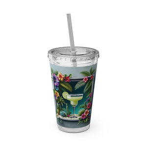 Tropical Tumbler with Straw | 16 oz: Tropical Margarita