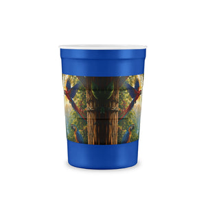 Tropical Rainforest Parrot Steel Cup, 16 oz. — Recyclable Insulated Tumbler