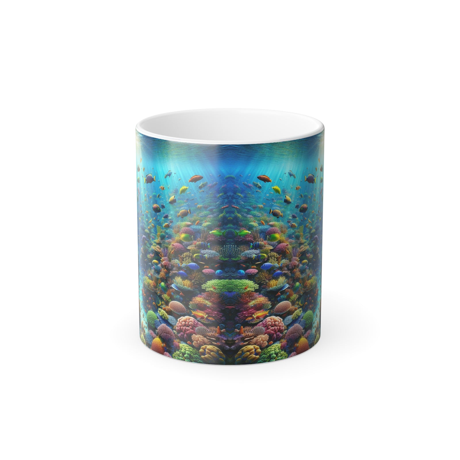 Color Morphing Mug, 11oz, Busy Coral Reef