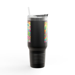 Flamingo Funday Insulated Travel Mug - 40oz - Perfect for Outdoor Adventures