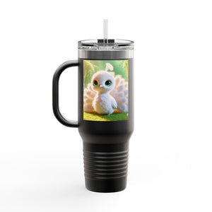 Insulated Travel Mug, 40oz / Baby White Peacock - Perfect for Outdoor Adventures