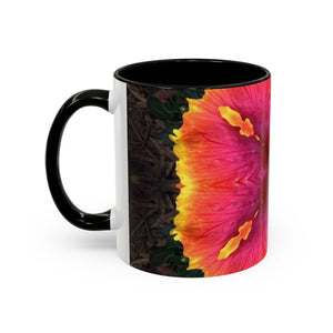 Colorful Mugs (11oz, 15oz), Hibiscus Kaleidoscope #1