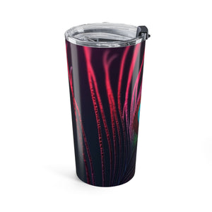 20oz Tumbler ~ Red Peacock Feather Insulated Travel Cup