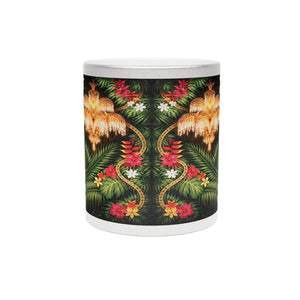Hollywood Regency Parrot Metallic Mug — Silver/Gold Shimmer